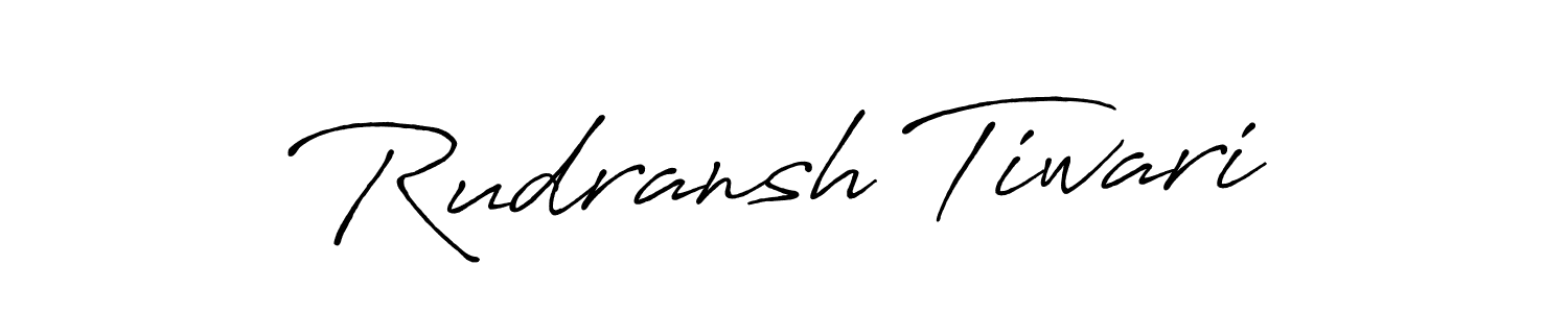 Make a beautiful signature design for name Rudransh Tiwari. With this signature (Antro_Vectra_Bolder) style, you can create a handwritten signature for free. Rudransh Tiwari signature style 7 images and pictures png